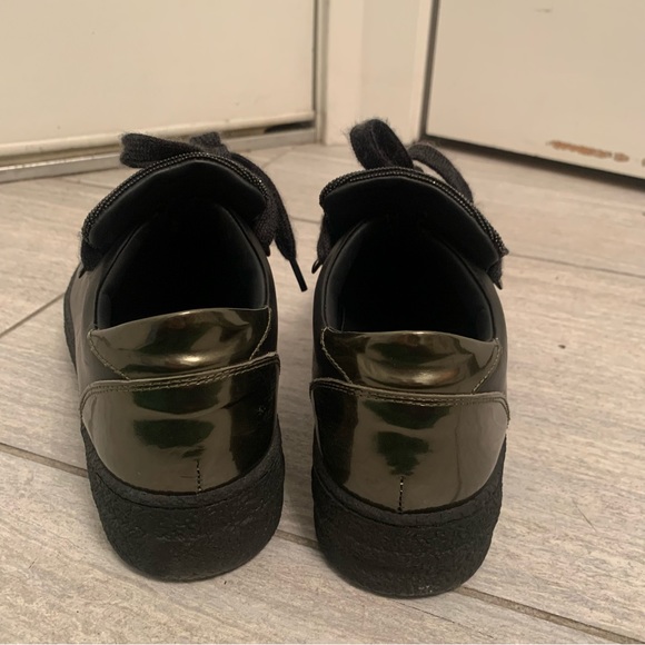 Brunello Cucinelli black leather platform sneakers with Monili detail size 7.5 - Picture 5 of 8